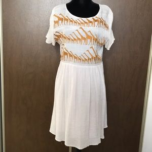 RARE Giraffe dress THML boho empire tunic